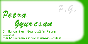 petra gyurcsan business card